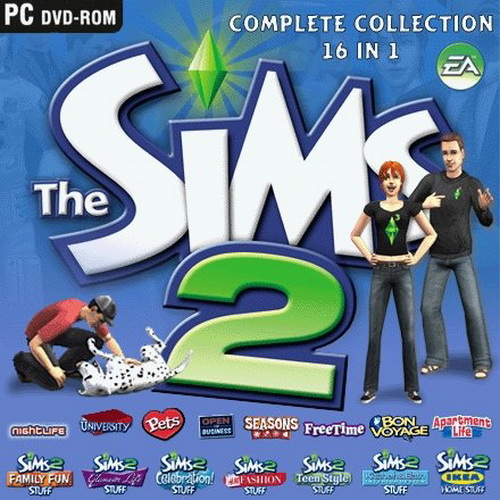 Постер The Sims 2: Коллекция 16 в 1 (2008/RUS) бесплатно