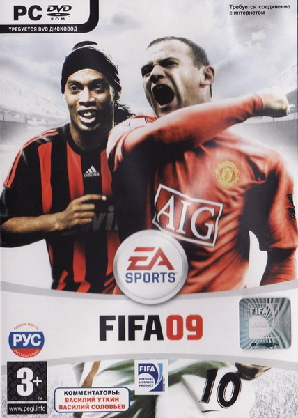 Постер FIFA 09 (2008/RUS/Софт Клаб) бесплатно